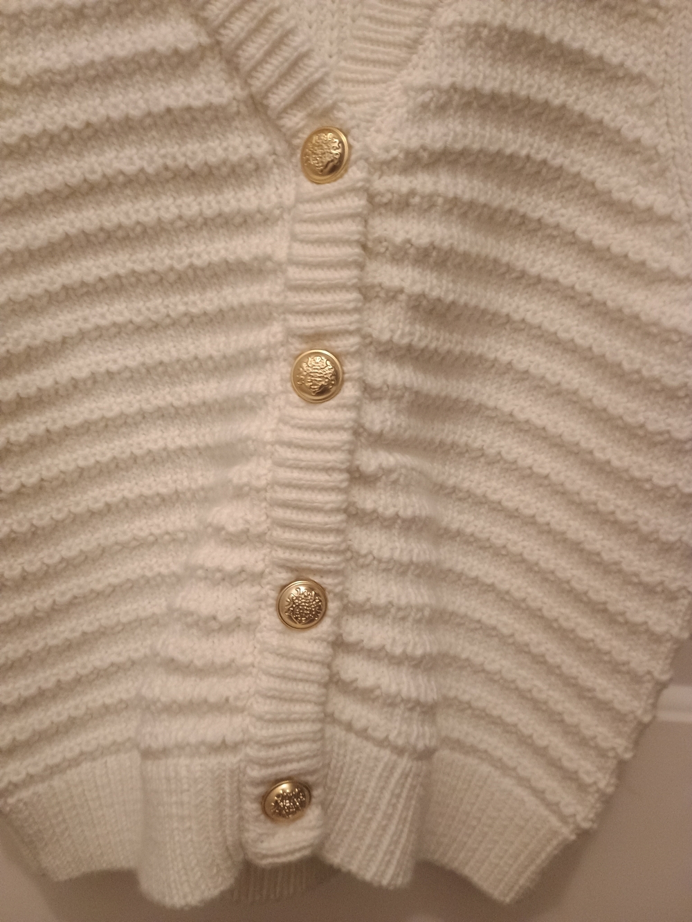 Aimee Song V-Neck Button Knit Cardigan Tank Sleeveless Sweater Vest Women Small - Picture 7 of 10